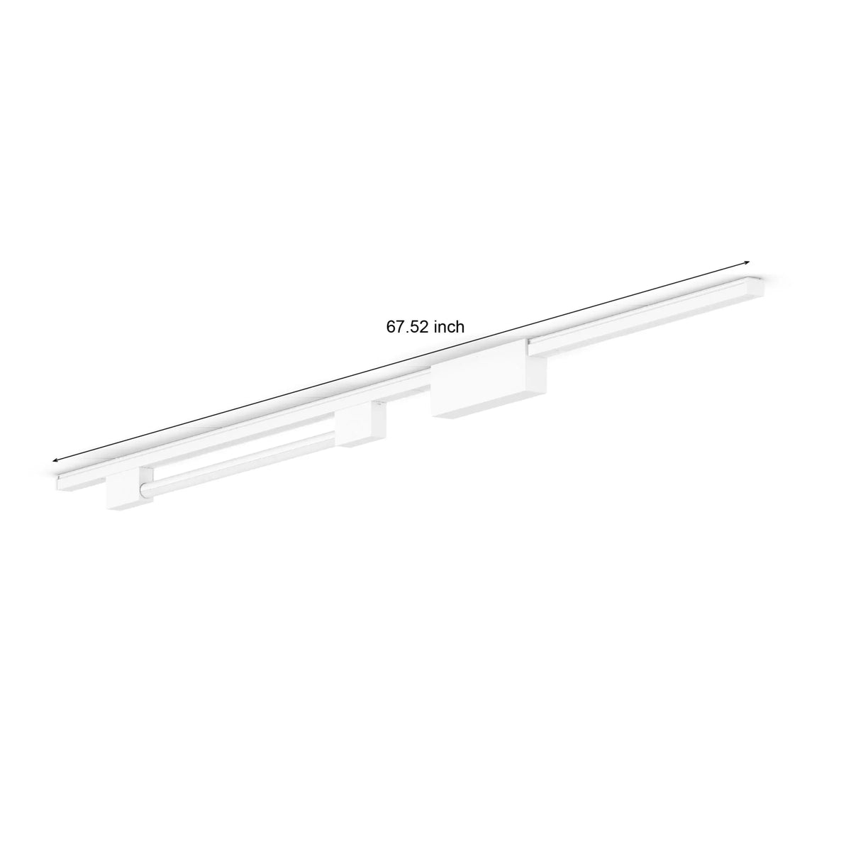 Perifo straight ceiling base kit (1 light tube compact)