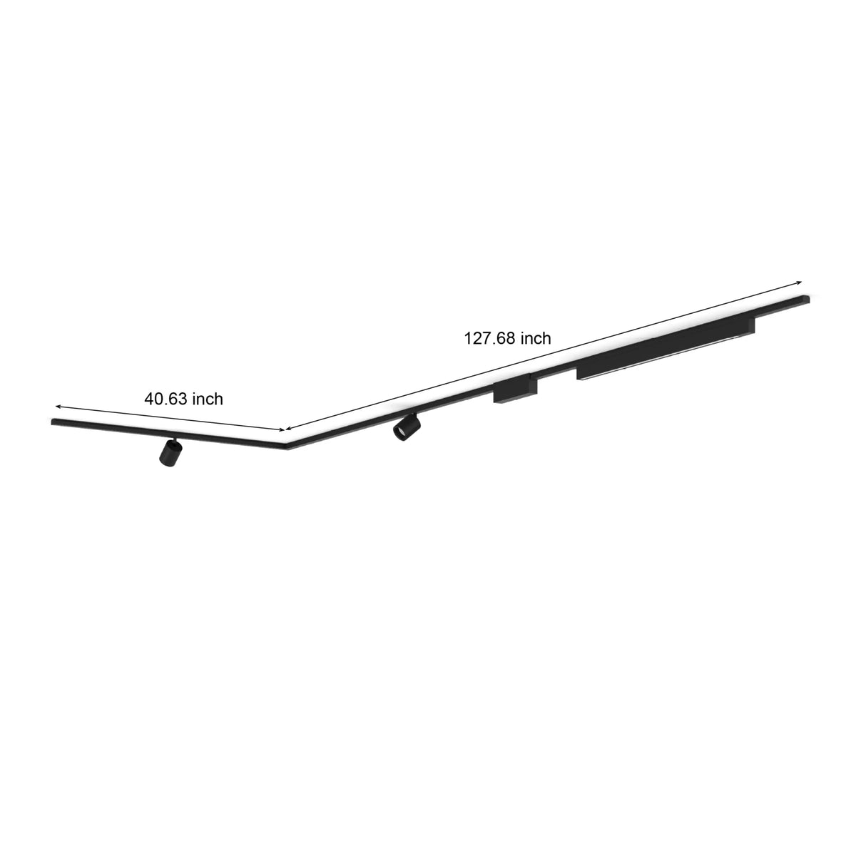 Perifo L-shaped ceiling base kit (2 spots, 1 light bar)