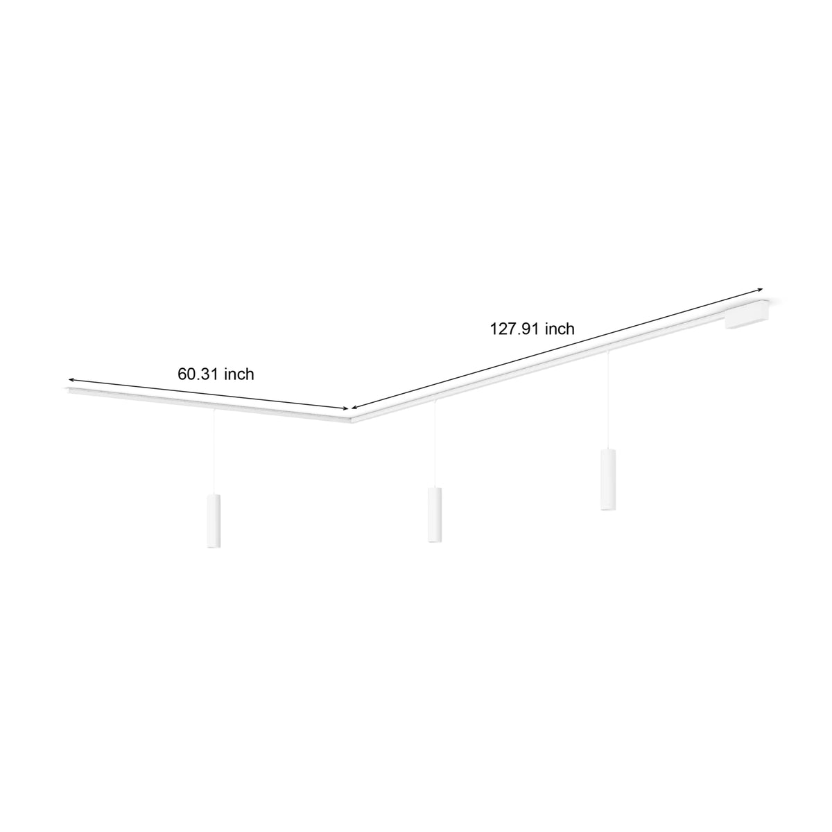 Perifo L-shaped ceiling base kit (3 pendants)