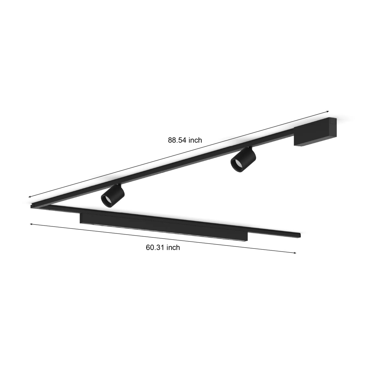 Perifo L-shaped ceiling base kit (2 spots, 1 light bar)