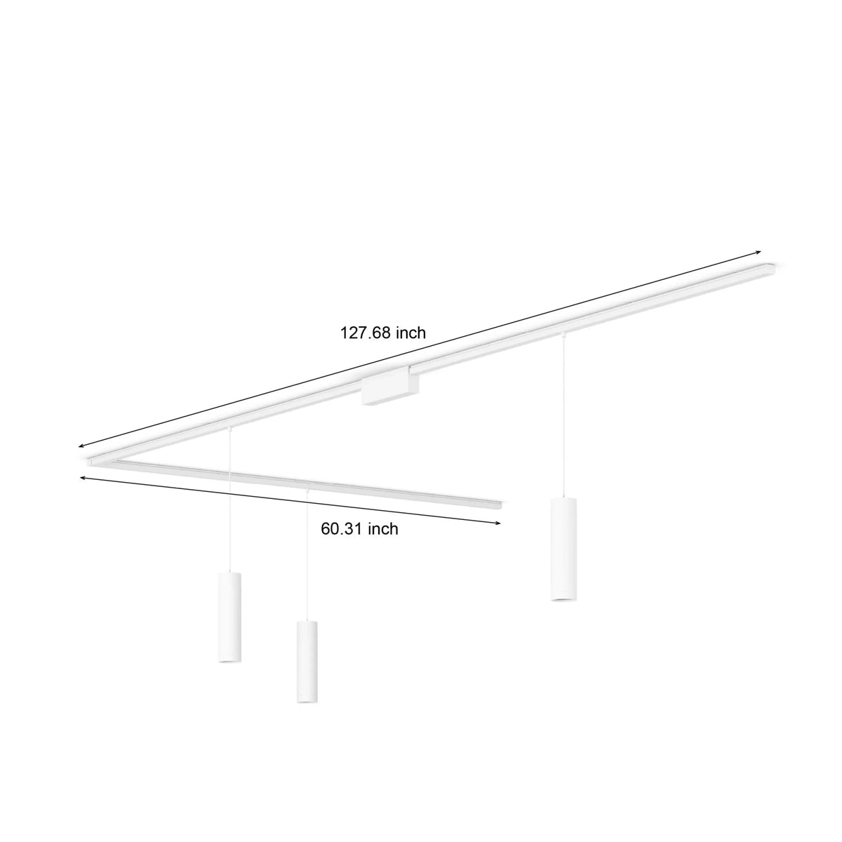 Perifo L-shaped ceiling base kit (3 pendants)