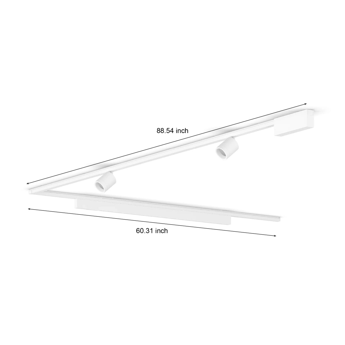 Perifo L-shaped ceiling base kit (2 spots, 1 light bar)