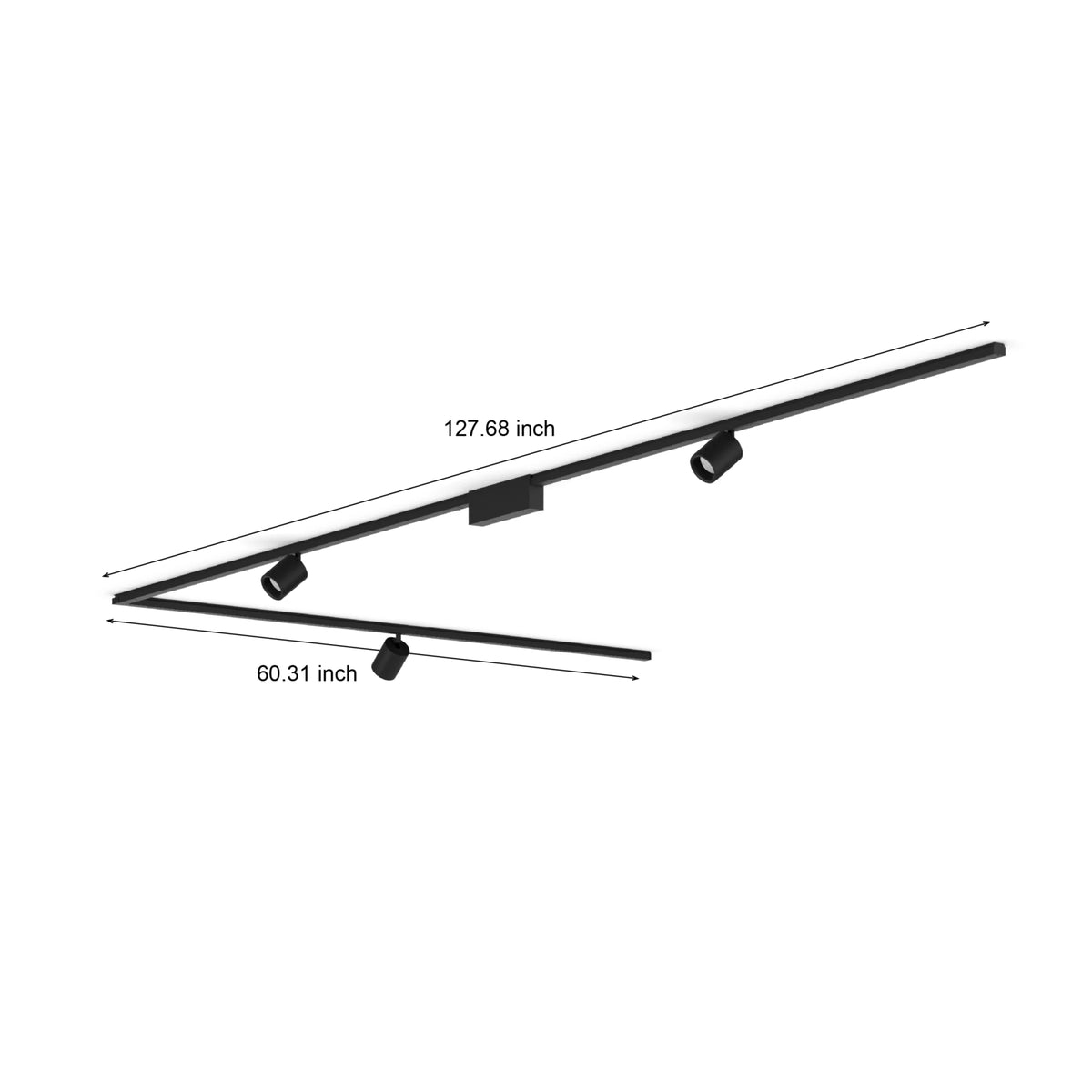 Perifo L-shaped ceiling base kit (3 spots)