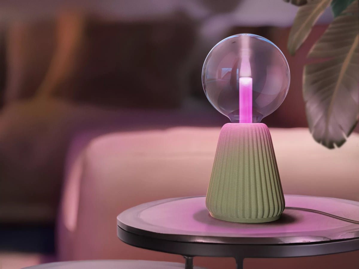 Lightguide large globe + cone table lamp (sage)