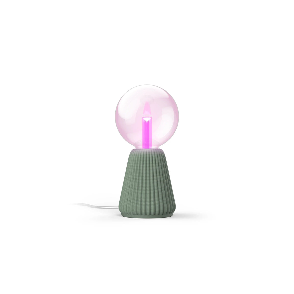 Lightguide large globe + cone table lamp (sage)