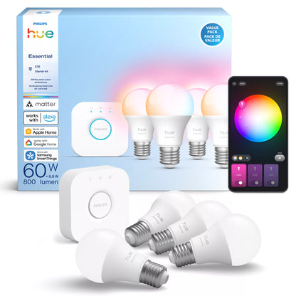 Essential starter kit: 4 E26 smart bulbs (800 lm)