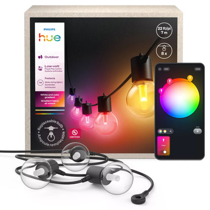 Hue Festavia globe outdoor string lights 22 ft
