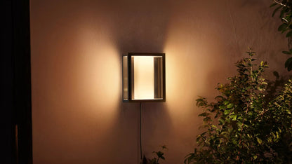 Impress wide outdoor wall light