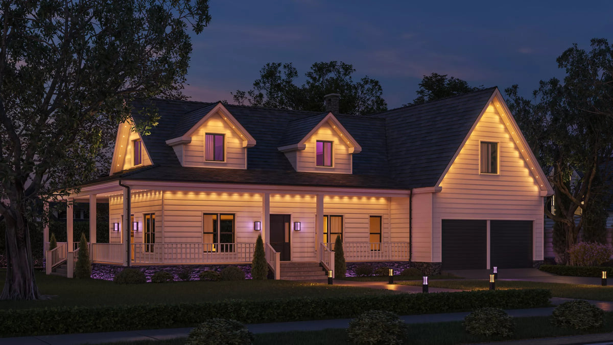 Festavia permanent outdoor lights 90 ft black string
